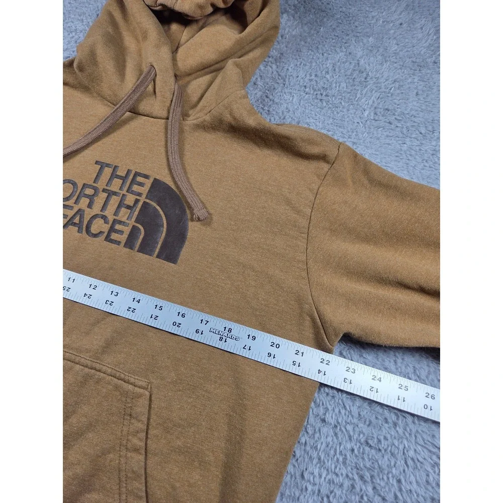 The North Face Hoodie Medium Brown Mens Pullover Graphic Logo Fleece Pocket